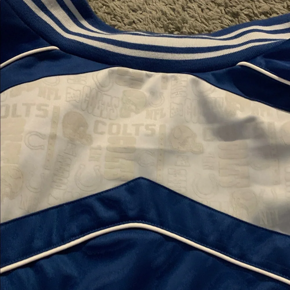 NFL Indianapolis Colts Blue and White Bomber Jacket - Picture 4 of 6